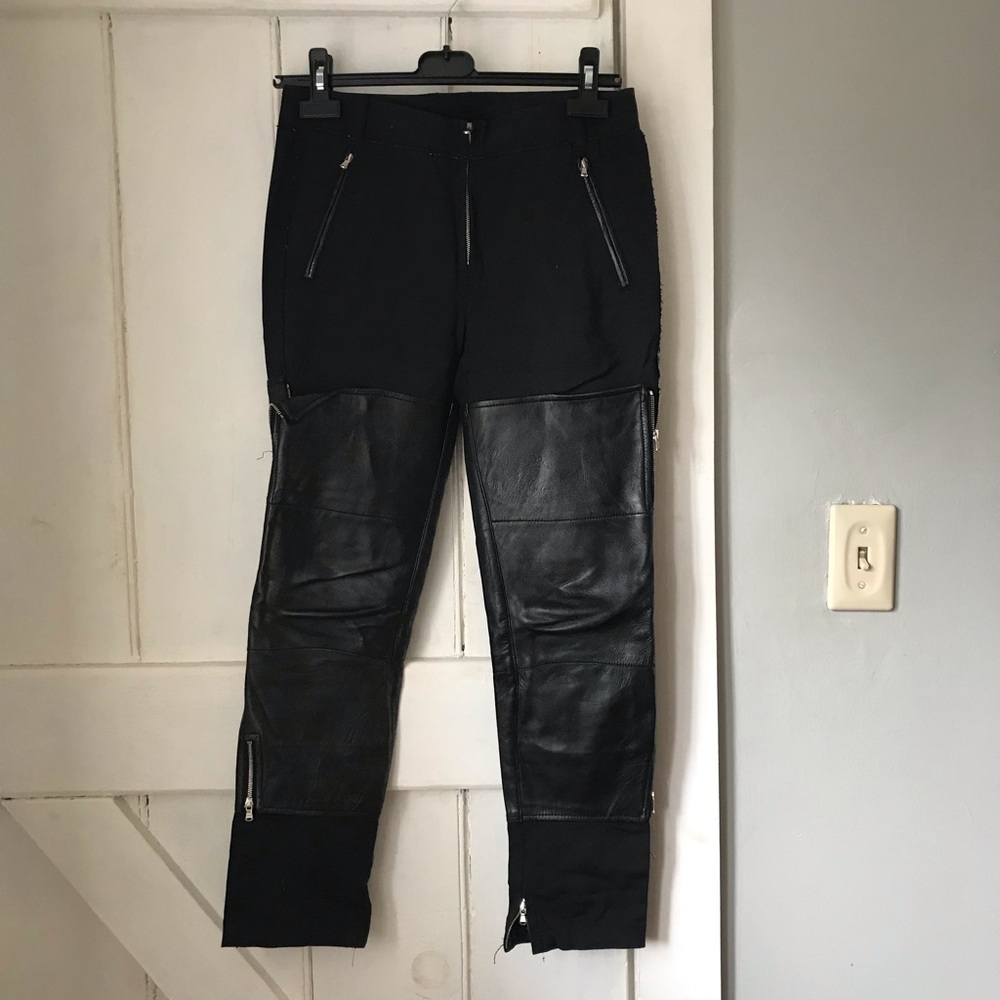 Black leather pants